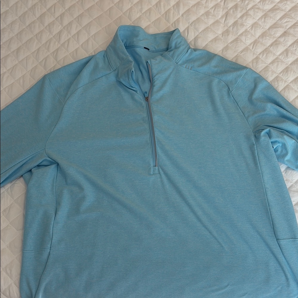 Lululemon Athletica Surge Light Blue Quarter-Zip Sweatshirt